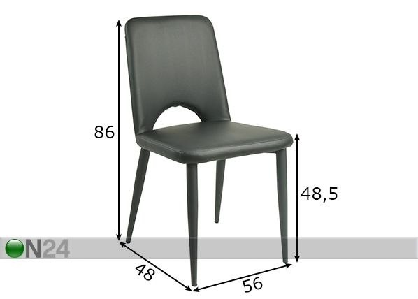 Ruokatuolit Sit, 2 kpl mitat