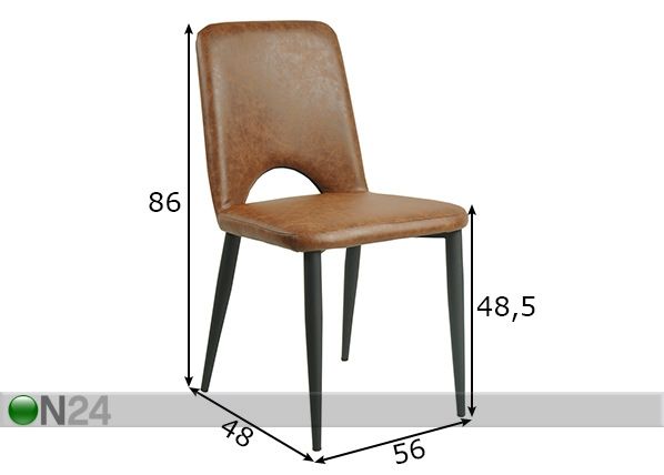 Ruokatuolit Sit, 2 kpl mitat