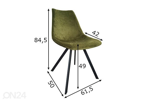 Ruokatuolit Sit 2 kpl mitat