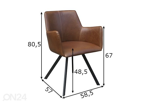 Ruokatuolit Sit, 2 kpl mitat