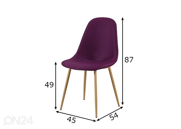 Ruokatuolit Sit, 2 kpl mitat