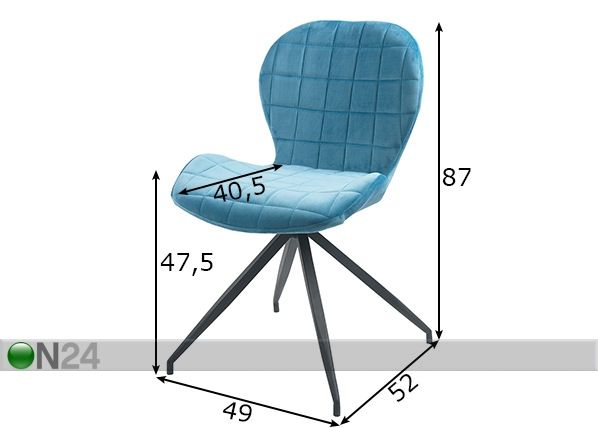 Ruokatuolit Sit, 2 kpl mitat