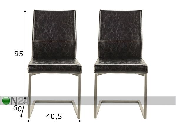 Ruokatuolit Sit, 2 kpl mitat