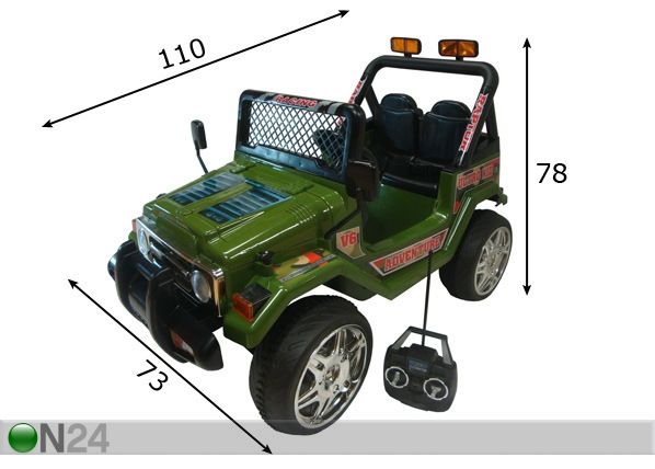 Sähköauto JEEP mitat