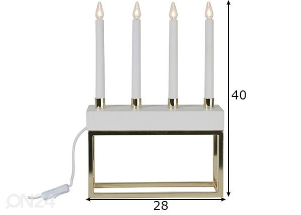Sähkökynttelikkö FRAMY mitat