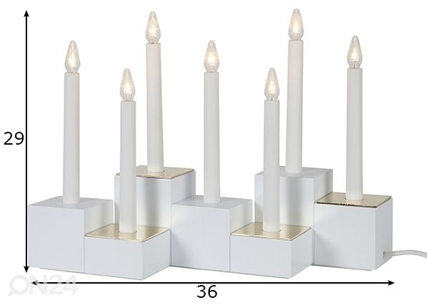 Sähkökynttelikkö KLOSSY mitat