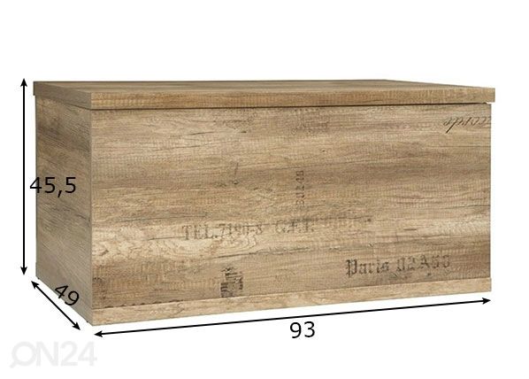 Säilytysarkku mitat