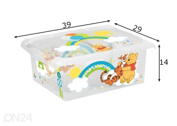 Säilytyslaatikko NALLE PUH 10 L mitat