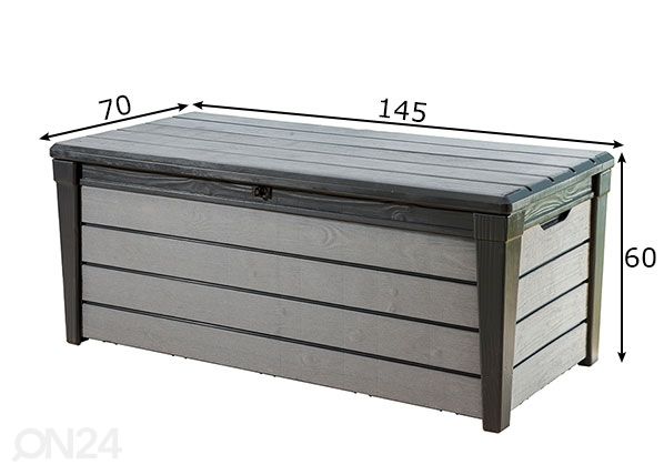 Säilytyslaatikko ulkokäyttöön KeterBrushwood, grafiitti mitat