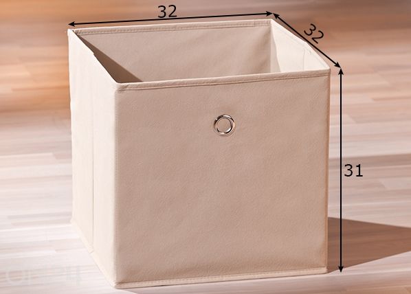 Säilytyslaatikko Winny 31x32x32 cm, beige mitat