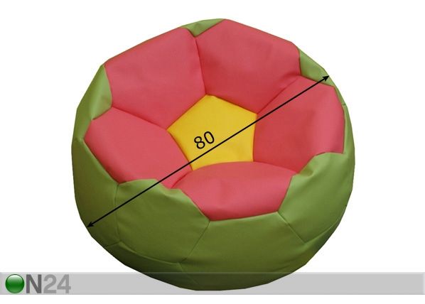 Säkkituoli 190 L lime roosa kukka mitat