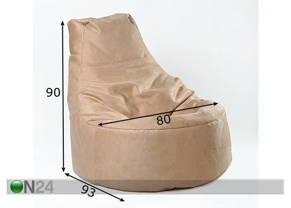 Säkkituoli 300 L mitat