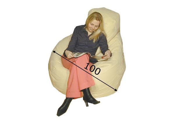 Säkkituoli 550L mitat