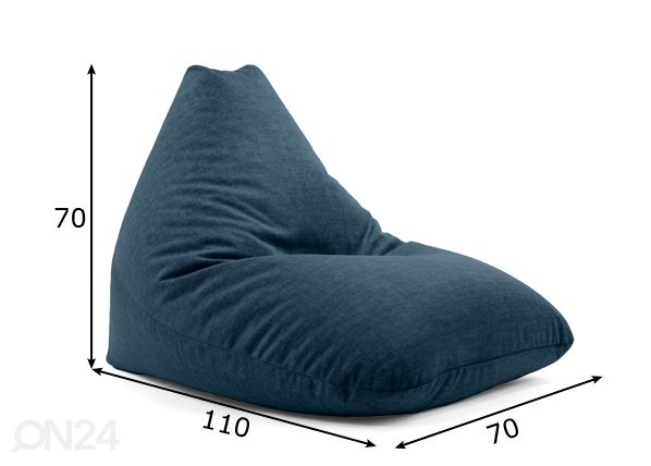 Säkkituoli Bella Vogue 160L mitat