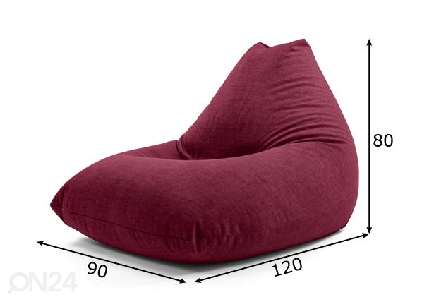 Säkkituoli Bella Vogue 300L mitat