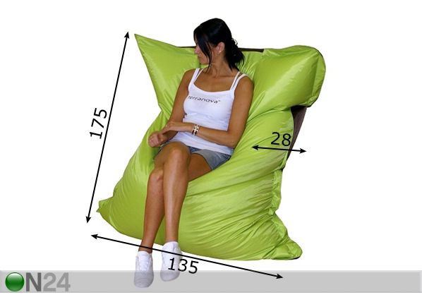 Säkkituoli Betty 400L mitat