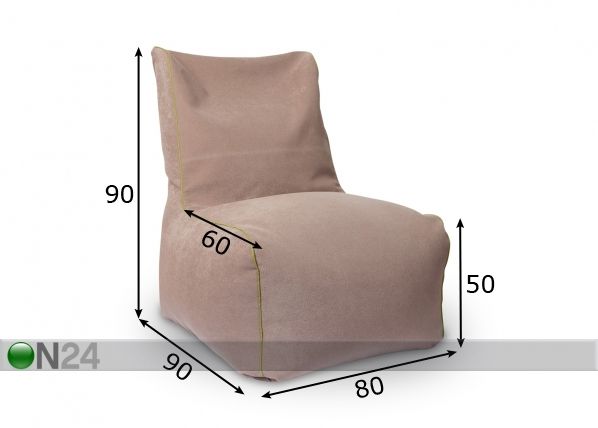 Säkkituoli BONNER 420 L mitat