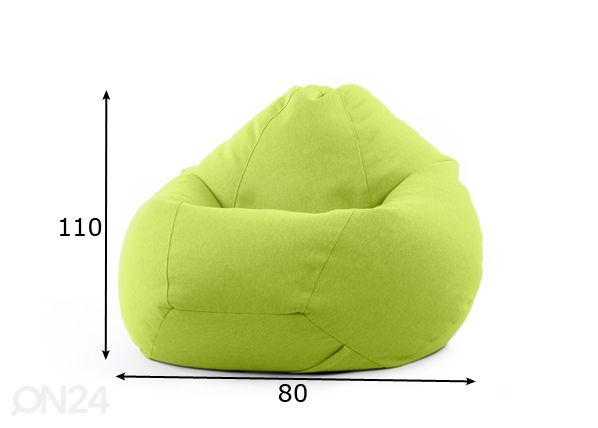 Säkkituoli Diana Style 250 L mitat