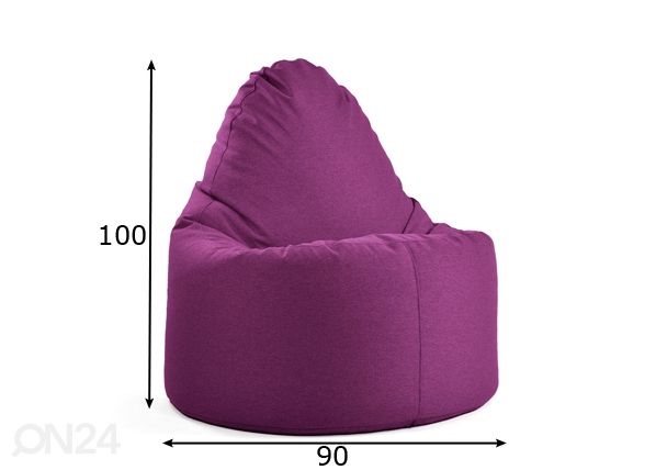 Säkkituoli Jacky Style 380 L mitat