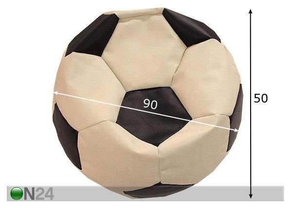 Säkkituoli JALKAPALLO 250L mitat