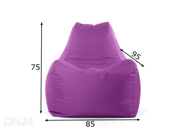 Säkkituoli Lucas Active 350L mitat