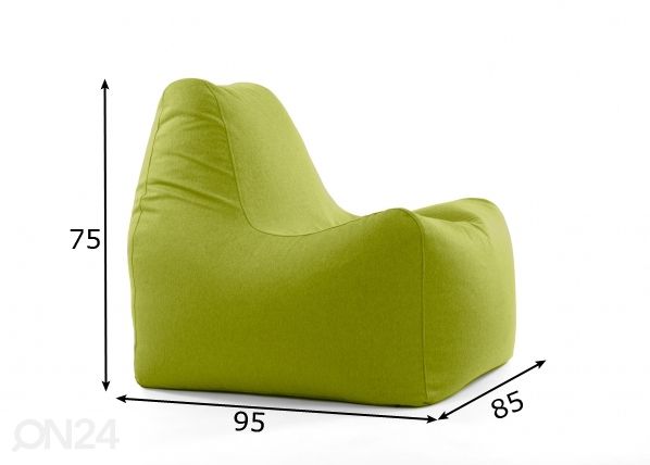 Säkkituoli Lucas Style 350L mitat