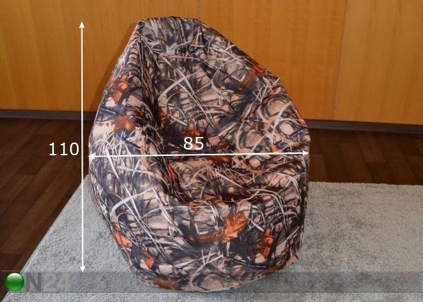 Säkkituoli Nature 250 L mitat