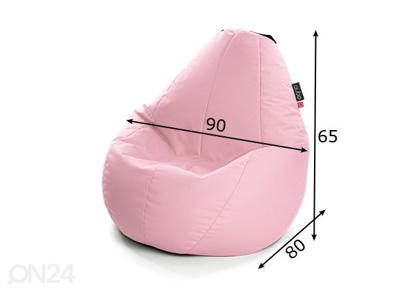 Säkkituoli Qubo Comfort 90 in/out mitat