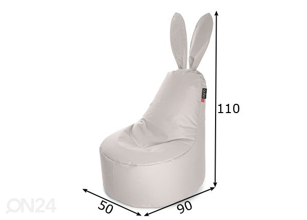 Säkkituoli Qubo Daddy Rabbit in/out mitat