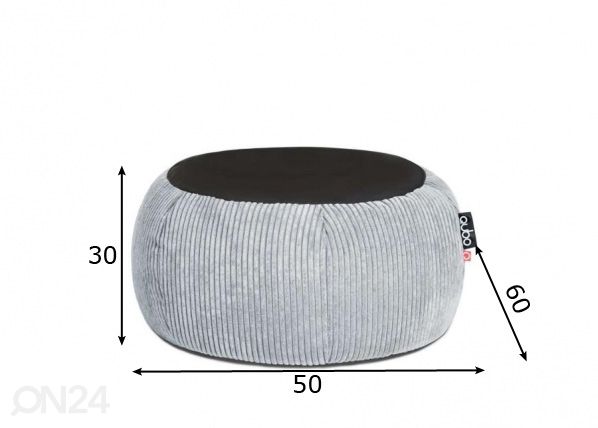 Säkkituoli Qubo™ Just Table 50 mitat