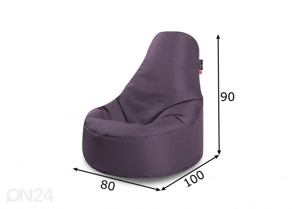 Säkkituoli Qubo Loft in/out mitat