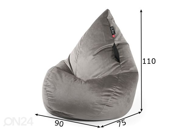 Säkkituoli Qubo Splash Drop mitat