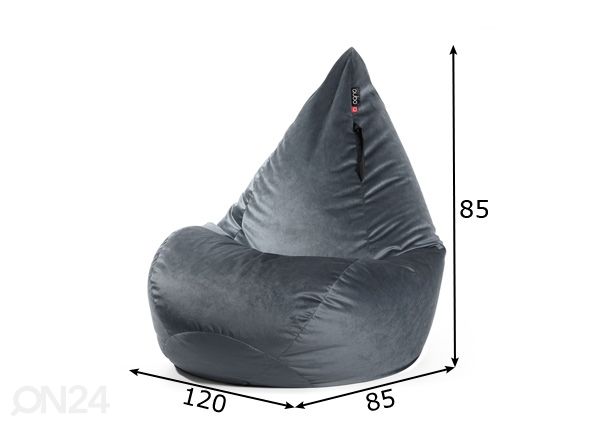 Säkkituoli Qubo Wave Drop mitat