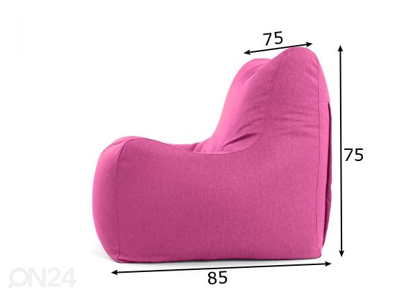 Säkkituoli Royal Style 280 L mitat