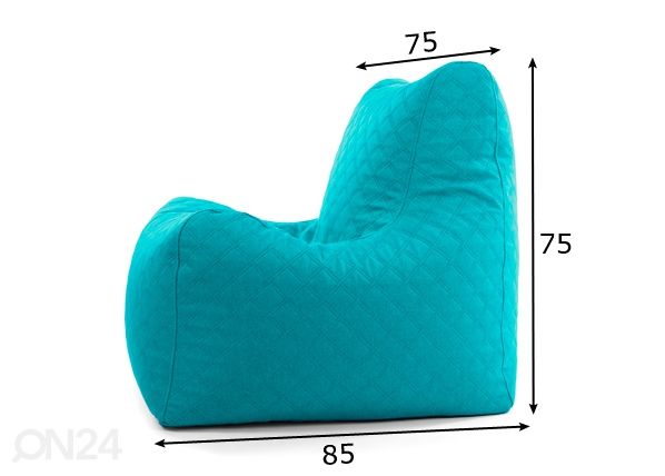 Säkkituoli Royal Style Premium 280L mitat