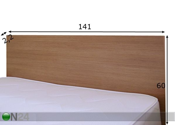 Sängynpääty 140 cm mitat