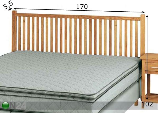 Sängynpääty 160 cm mitat