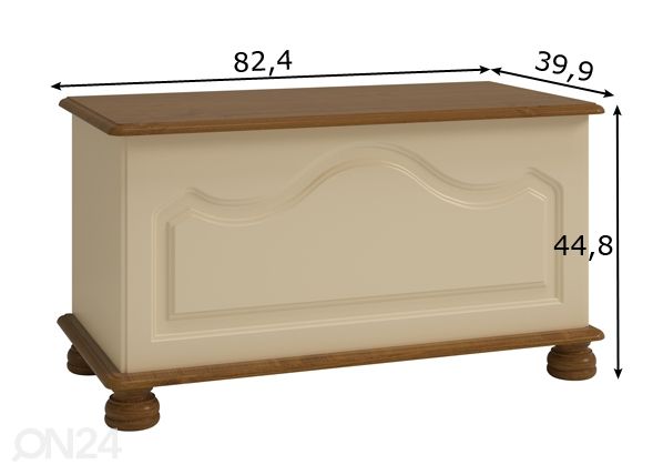 Sängynpääty arkku Richmond 380 mitat