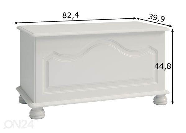 Sängynpääty arkku Richmond 380 mitat