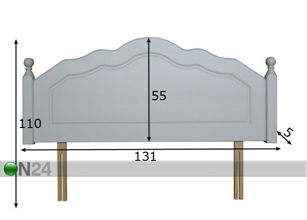 Sängynpääty Corrib 120 cm mitat
