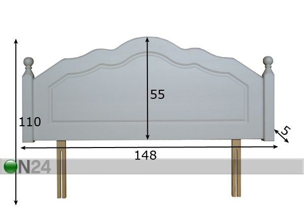 Sängynpääty Corrib 137 cm mitat
