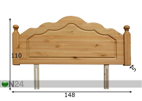 Sängynpääty Corrib 137 cm mitat