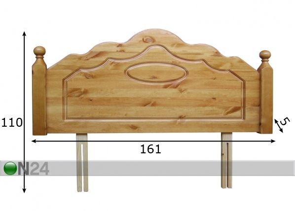 Sängynpääty Corrib 150 cm mitat