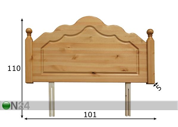 Sängynpääty Corrib 90 cm mitat