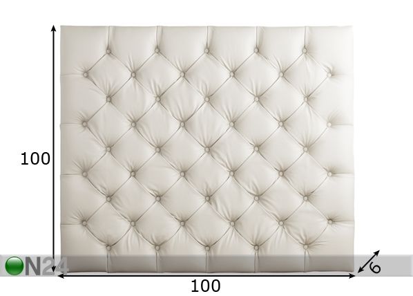 Sängynpääty, nahka 100x100 cm mitat