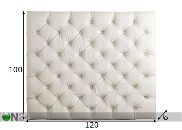 Sängynpääty, nahka 120x100 cm mitat