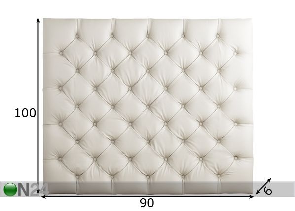 Sängynpääty, nahka 90x100 cm mitat