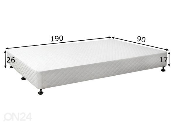 Sängynpohja 90x190 cm mitat