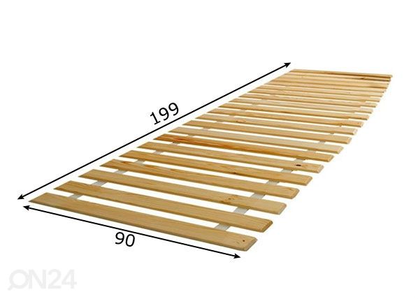Sängynpohja, mänty 90x200 cm mitat