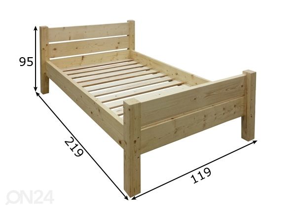 Sänky 100x200 cm mitat